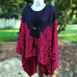 Buckle Front Cape by Dana Buchman